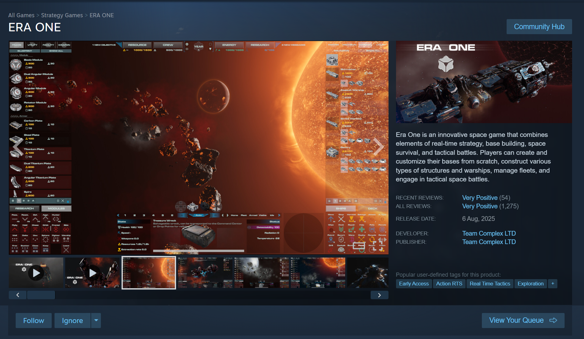 ERA ONE Steam Store Page