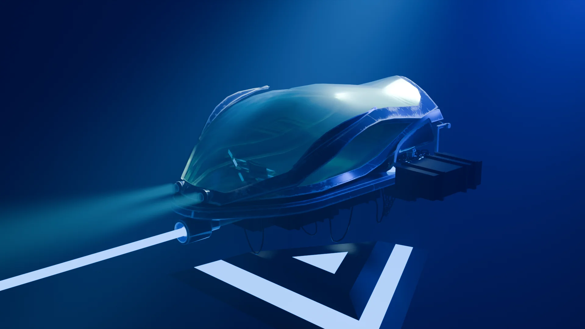 Daedalus Scout Submarine exploring the deep ocean